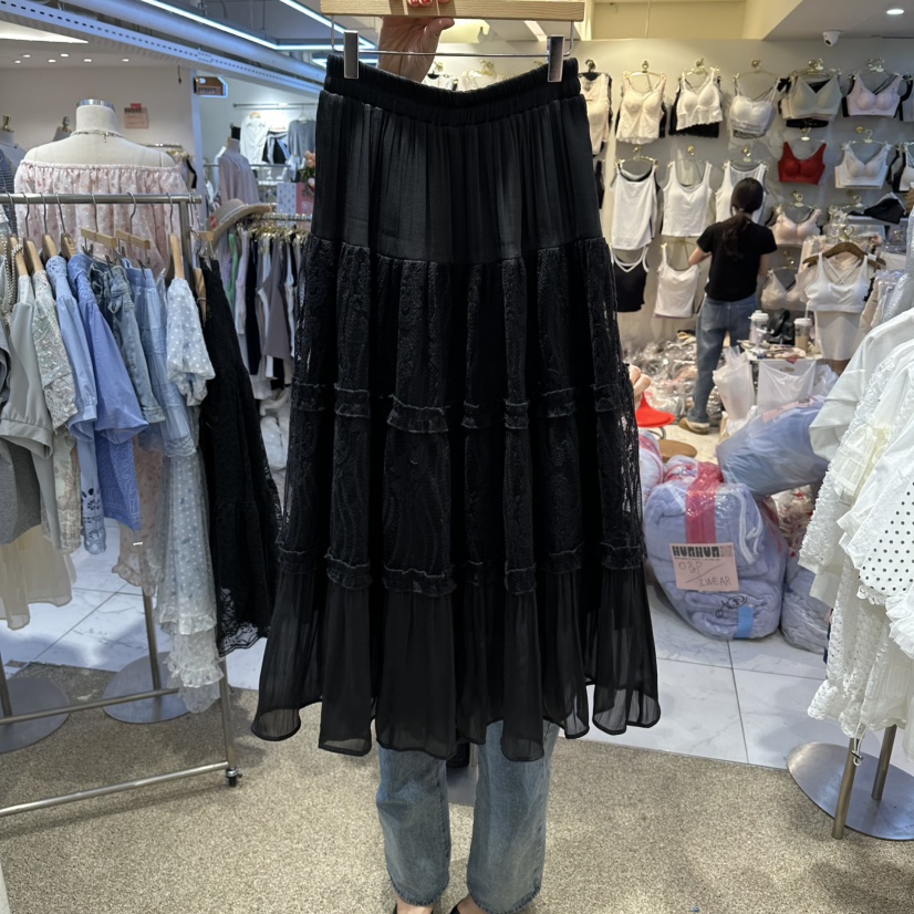 BELITA韓國東大門直郵女士新款休閑推薦時尚26春夏長裙刺繡BELITA長裙