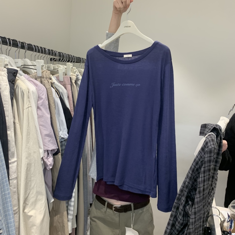 JINSIM韓國東大門直郵女裝新款時尚人氣職業26春夏長袖T恤JINSIM長袖T恤圖色2