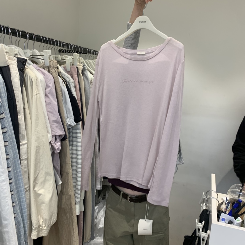 JINSIM韓國東大門直郵女裝新款時尚人氣職業26春夏長袖T恤JINSIM長袖T恤圖色3