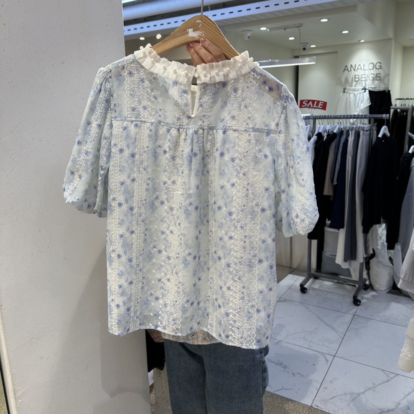 BELITA韓國代購女裝新品推薦職業熱賣26春夏休閑襯衫蕾絲衫BELITA襯衫/蕾絲衫