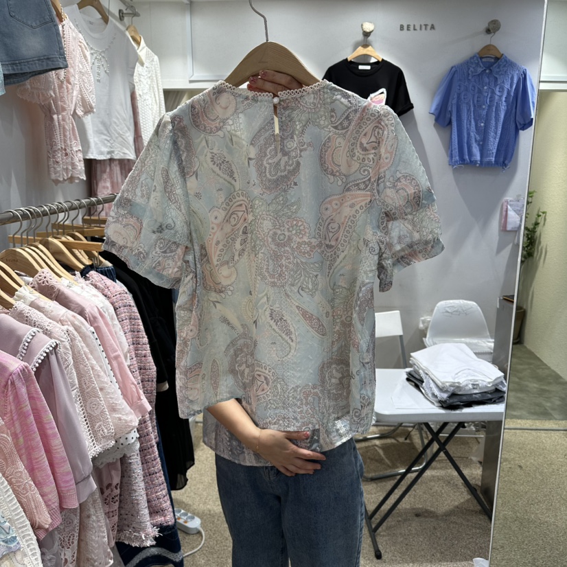 BELITA韓國東大門直郵女裝新品休閑職業時尚熱賣襯衫蕾絲衫BELITA襯衫/蕾絲衫