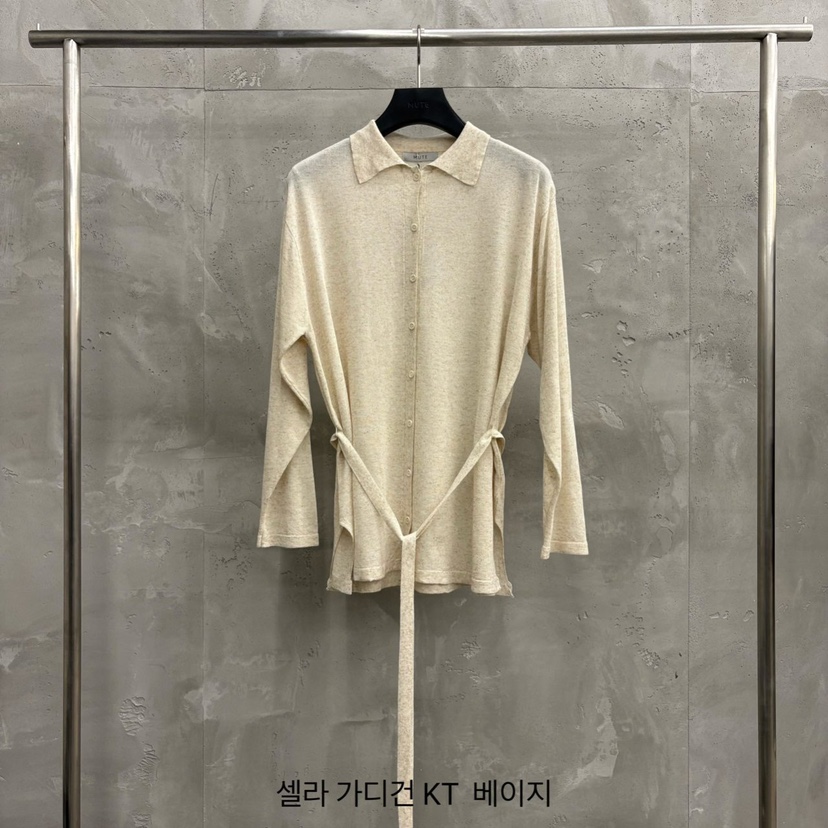 MUTE-P韓國代購女士新款推薦人氣職業26春夏針織衫含腰帶開衫MUTE針織衫圖色2