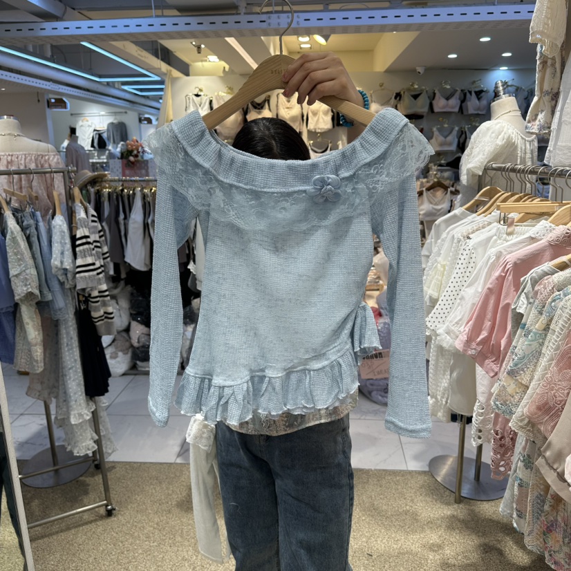 BELITA韓國代購女士新品26春夏時尚職業襯衫蕾絲衫含胸花BELITA襯衫/蕾絲衫圖色1