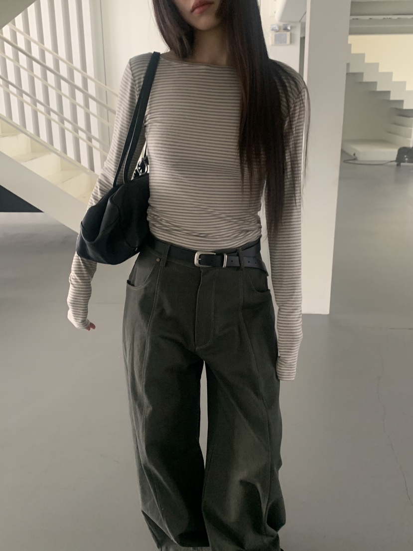 LOGARDEN韓國直郵女士新品26春夏熱賣推薦時尚休閑長袖T恤LO GARDEN長袖T恤