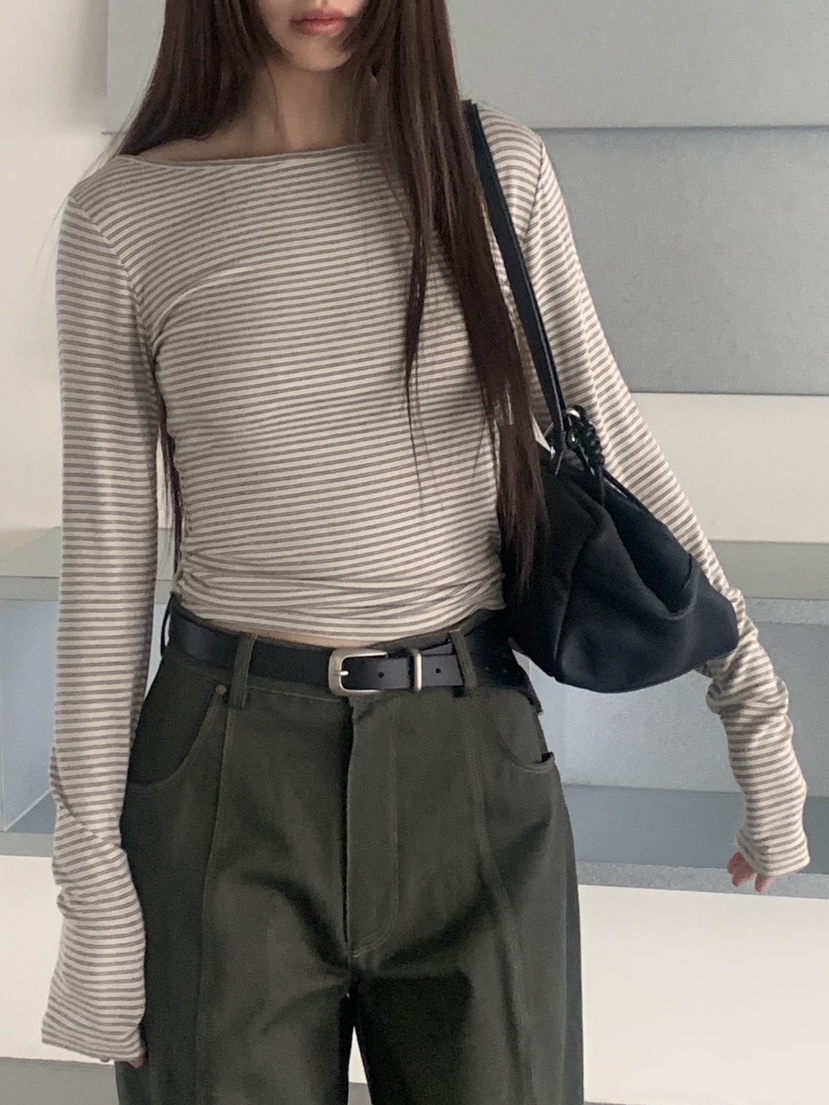 LOGARDEN韓國直郵女士新品26春夏熱賣推薦時尚休閑長袖T恤LO GARDEN長袖T恤圖色1