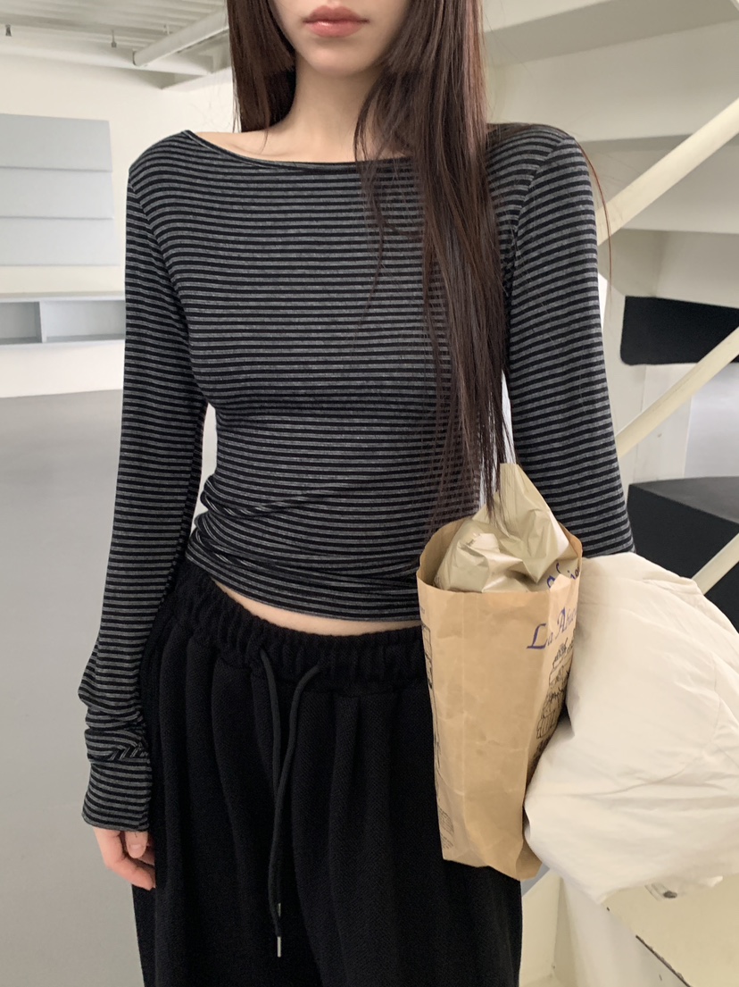 LOGARDEN韓國直郵女士新品26春夏熱賣推薦時尚休閑長袖T恤LO GARDEN長袖T恤圖色2