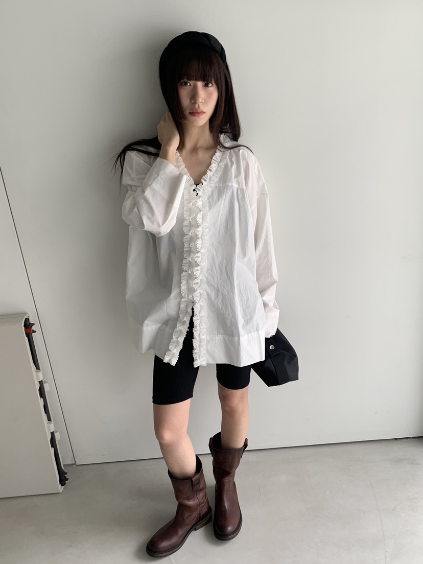 LOGARDEN韓國代購女裝新品人氣熱賣時尚職業休閑襯衫蕾絲衫LO GARDEN襯衫/蕾絲衫