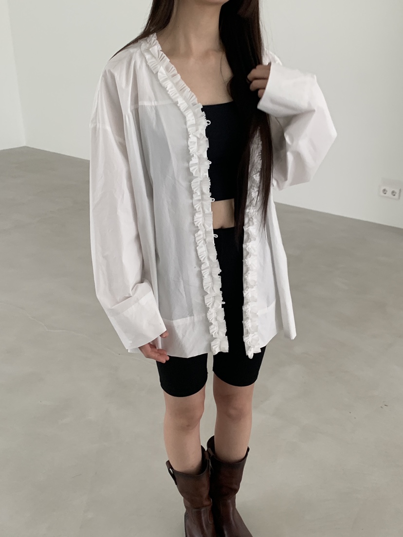 LOGARDEN韓國代購女裝新品人氣熱賣時尚職業休閑襯衫蕾絲衫LO GARDEN襯衫/蕾絲衫