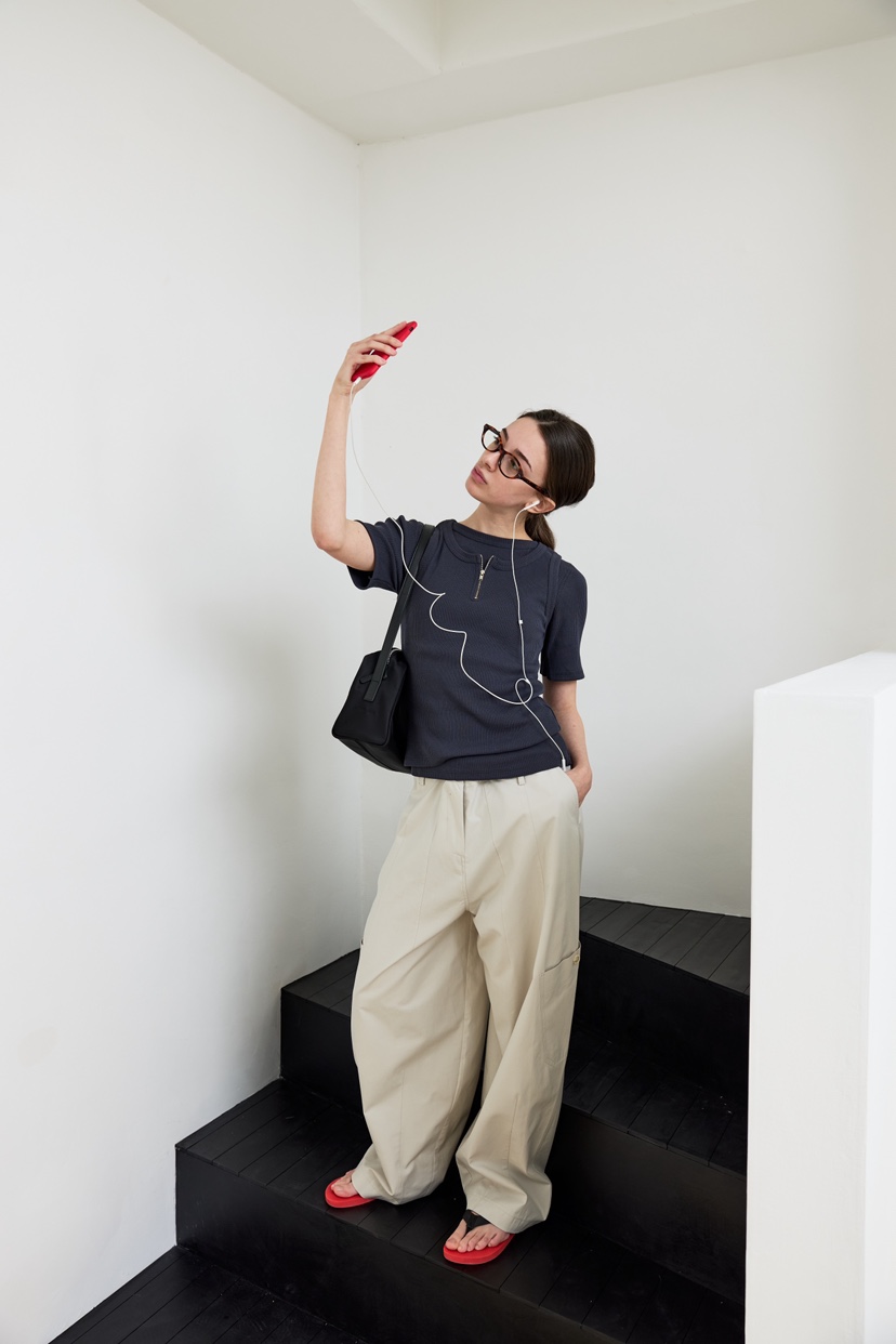 ME MO韓國直郵女裝新品推薦26春夏時尚套裝套裝海軍羅紋ME MO套裝