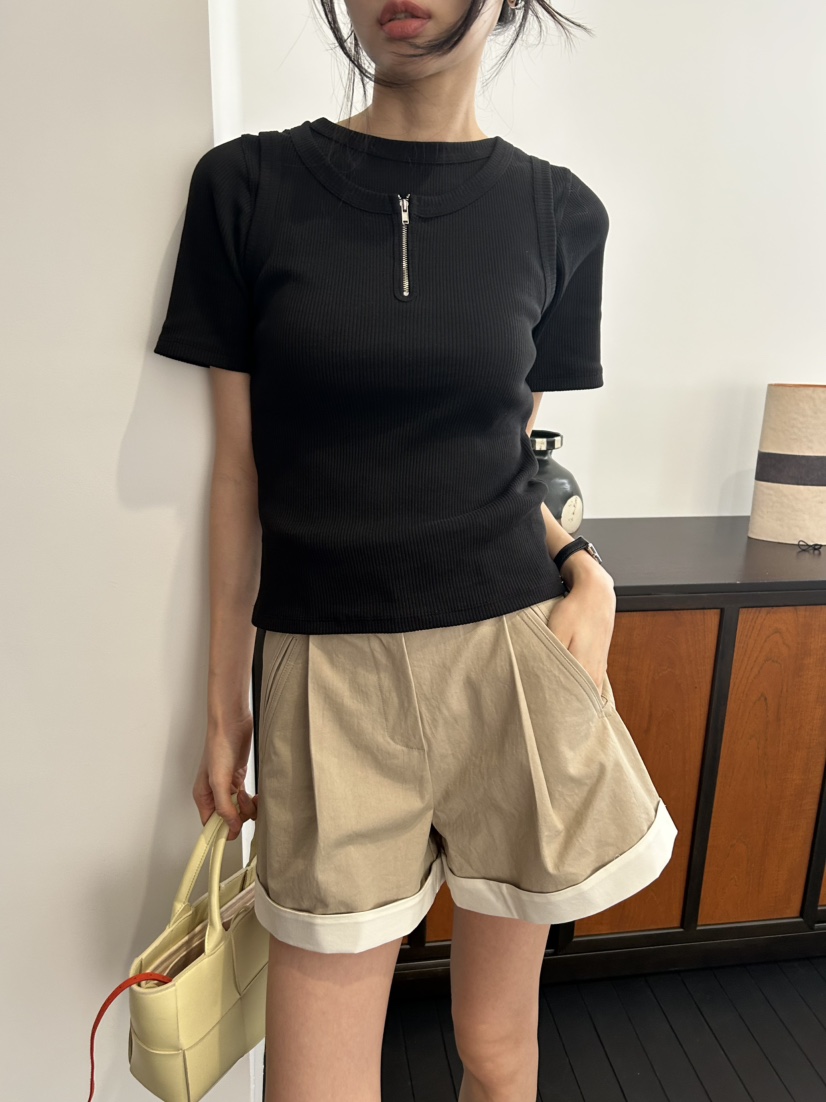 ME MO韓國直郵女裝新品推薦26春夏時尚套裝套裝海軍羅紋ME MO套裝