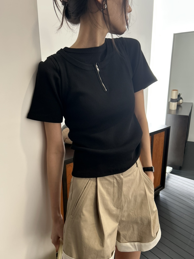 ME MO韓國直郵女裝新品推薦26春夏時尚套裝套裝海軍羅紋ME MO套裝