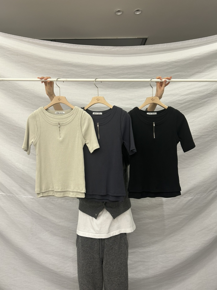 ME MO韓國直郵女裝新品推薦26春夏時尚套裝套裝海軍羅紋ME MO套裝