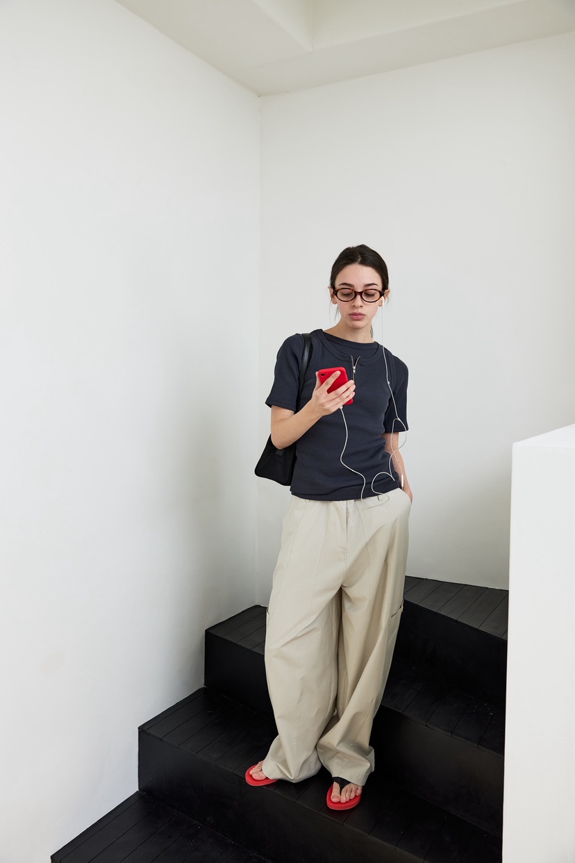 ME MO韓國直郵女裝新品推薦26春夏時尚套裝套裝海軍羅紋ME MO套裝圖色1