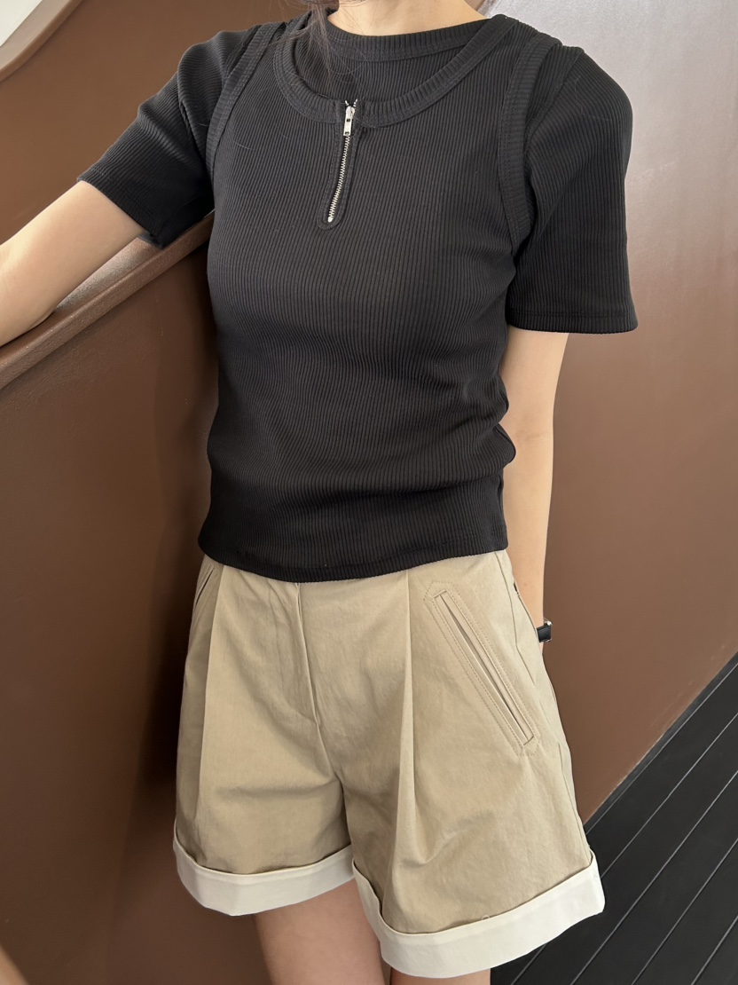 ME MO韓國直郵女裝新品推薦26春夏時尚套裝套裝海軍羅紋ME MO套裝圖色3