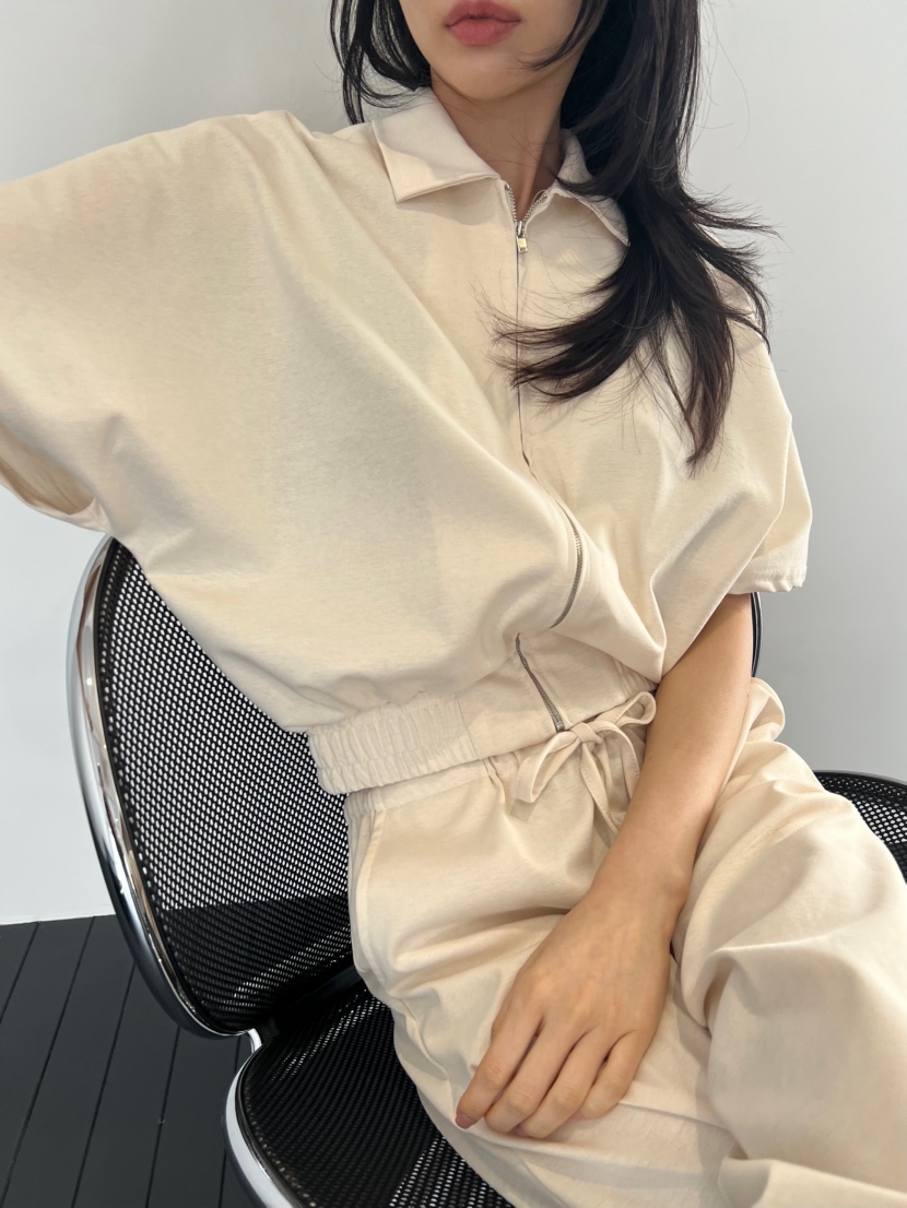 ME MO韓國東大門代購女士新品26春夏推薦襯衫蕾絲衫拉鏈ME MO襯衫/蕾絲衫