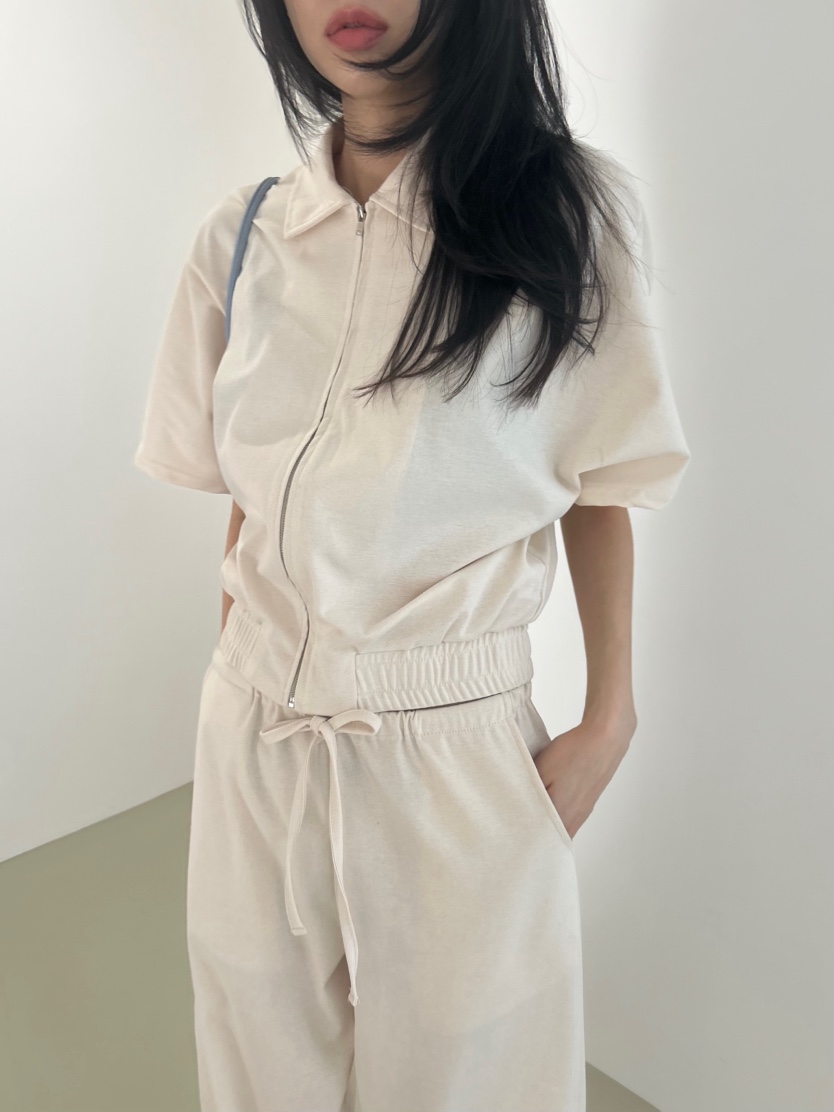 ME MO韓國東大門代購女士新品26春夏推薦襯衫蕾絲衫拉鏈ME MO襯衫/蕾絲衫