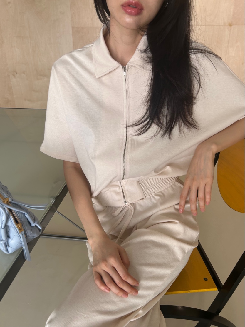 ME MO韓國東大門代購女士新品26春夏推薦襯衫蕾絲衫拉鏈ME MO襯衫/蕾絲衫