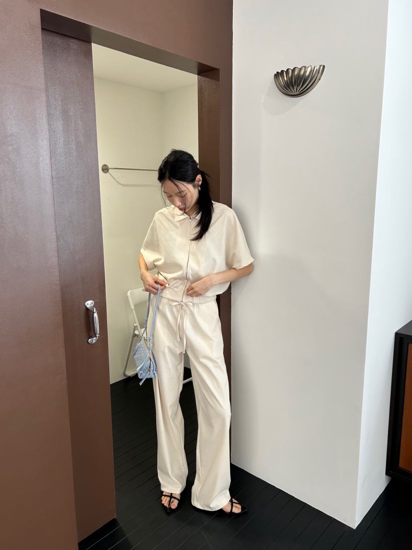 ME MO韓國東大門代購女士新品26春夏推薦襯衫蕾絲衫拉鏈ME MO襯衫/蕾絲衫