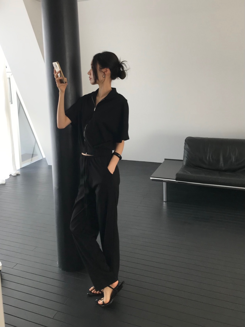 ME MO韓國東大門代購女士新品26春夏推薦襯衫蕾絲衫拉鏈ME MO襯衫/蕾絲衫