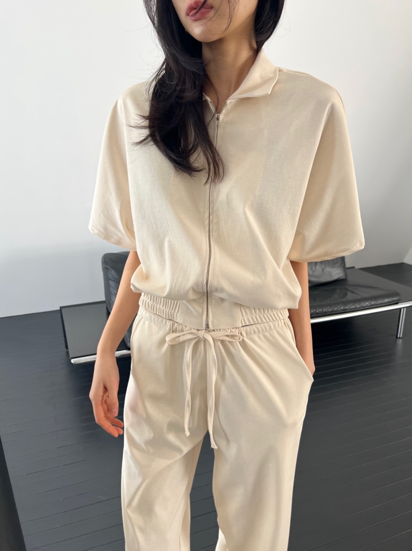 ME MO韓國東大門代購女士新品26春夏推薦襯衫蕾絲衫拉鏈ME MO襯衫/蕾絲衫圖色1