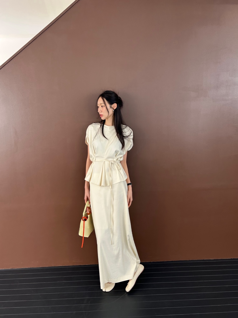 ME MO韓國東大門代購女裝新款推薦26春夏襯衫蕾絲衫含腰繩ME MO襯衫/蕾絲衫