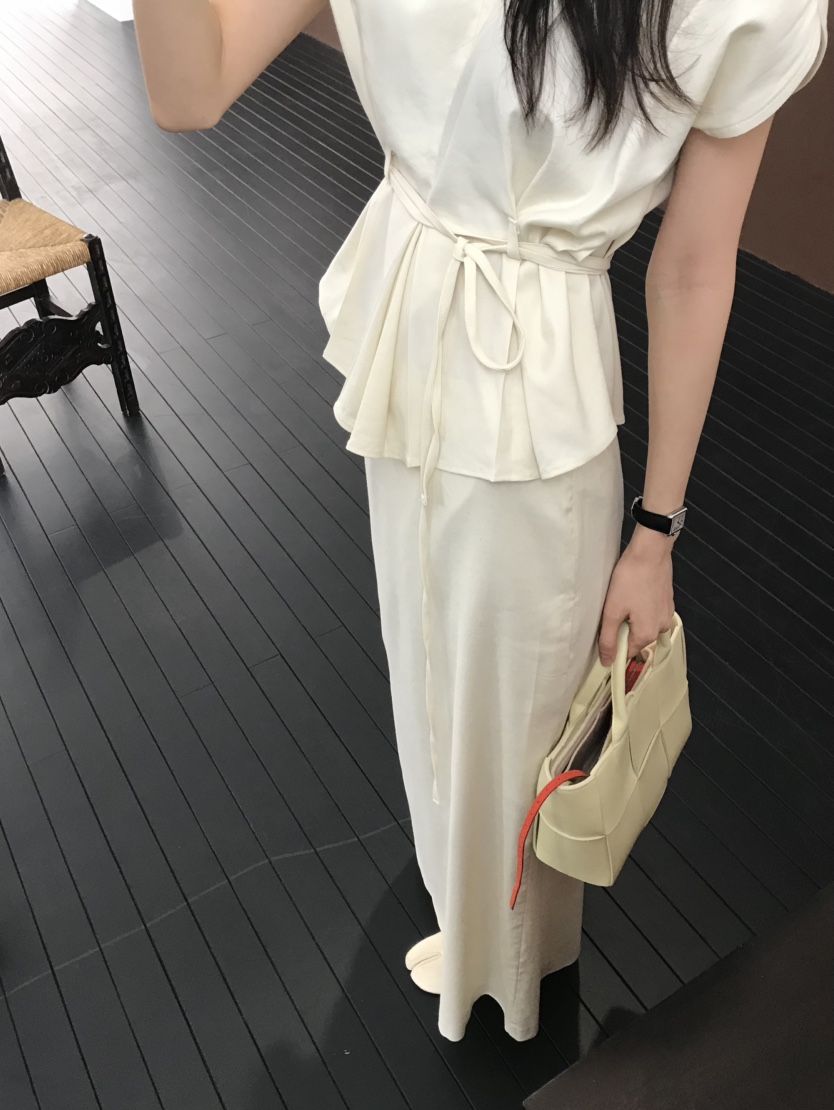 ME MO韓國東大門代購女裝新款推薦26春夏襯衫蕾絲衫含腰繩ME MO襯衫/蕾絲衫