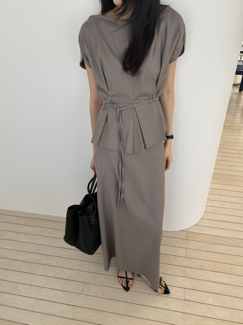 ME MO韓國東大門代購女裝新款推薦26春夏襯衫蕾絲衫含腰繩ME MO襯衫/蕾絲衫