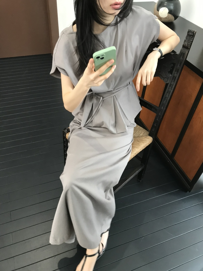 ME MO韓國東大門代購女裝新款推薦26春夏襯衫蕾絲衫含腰繩ME MO襯衫/蕾絲衫