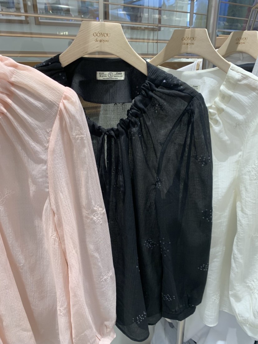 DE GO YOU韓國直郵實拍女裝新品休閑26春夏推薦襯衫蕾絲衫DE GO YOU襯衫/蕾絲衫