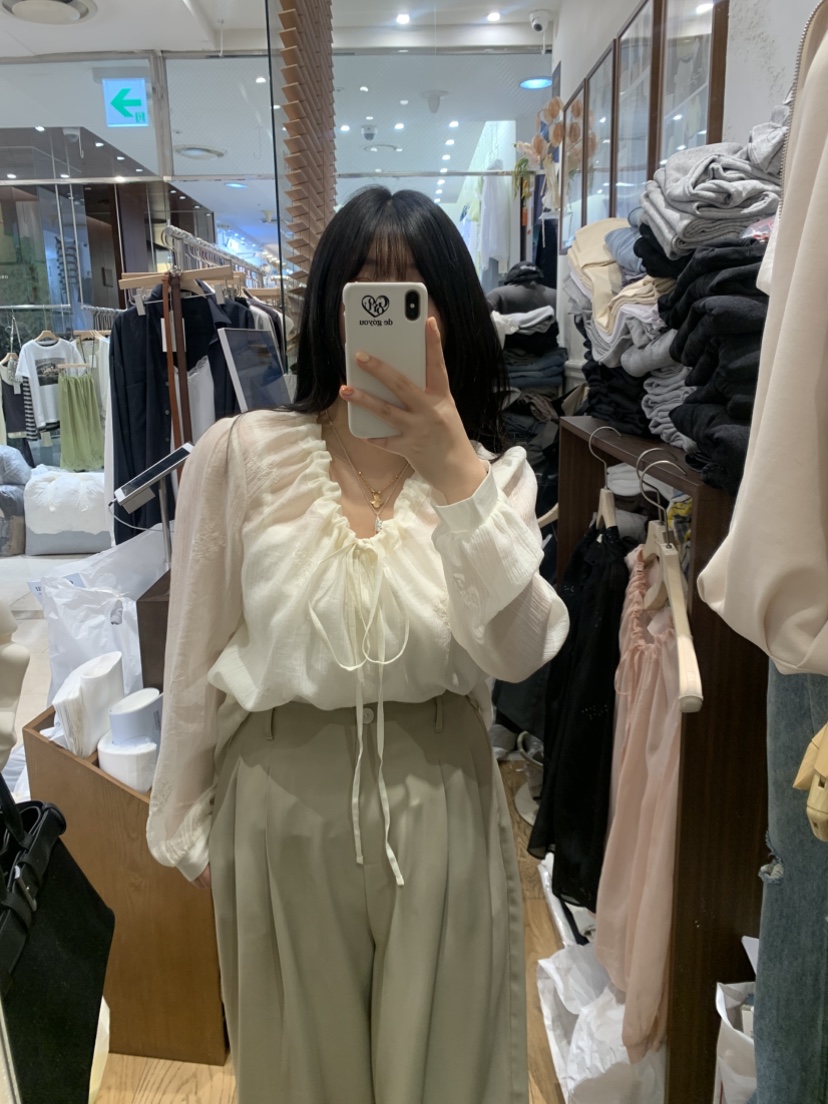 DE GO YOU韓國直郵實拍女裝新品休閑26春夏推薦襯衫蕾絲衫DE GO YOU襯衫/蕾絲衫