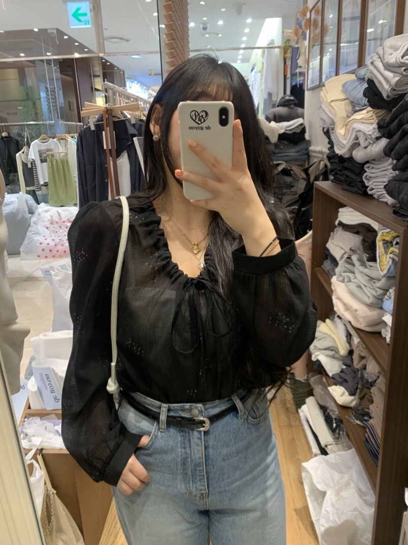 DE GO YOU韓國直郵實拍女裝新品休閑26春夏推薦襯衫蕾絲衫DE GO YOU襯衫/蕾絲衫