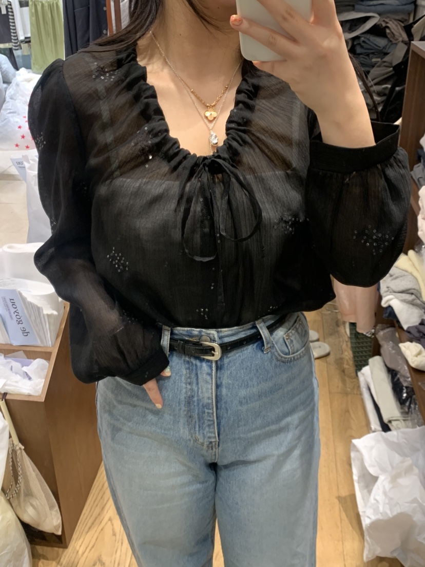 DE GO YOU韓國直郵實拍女裝新品休閑26春夏推薦襯衫蕾絲衫DE GO YOU襯衫/蕾絲衫