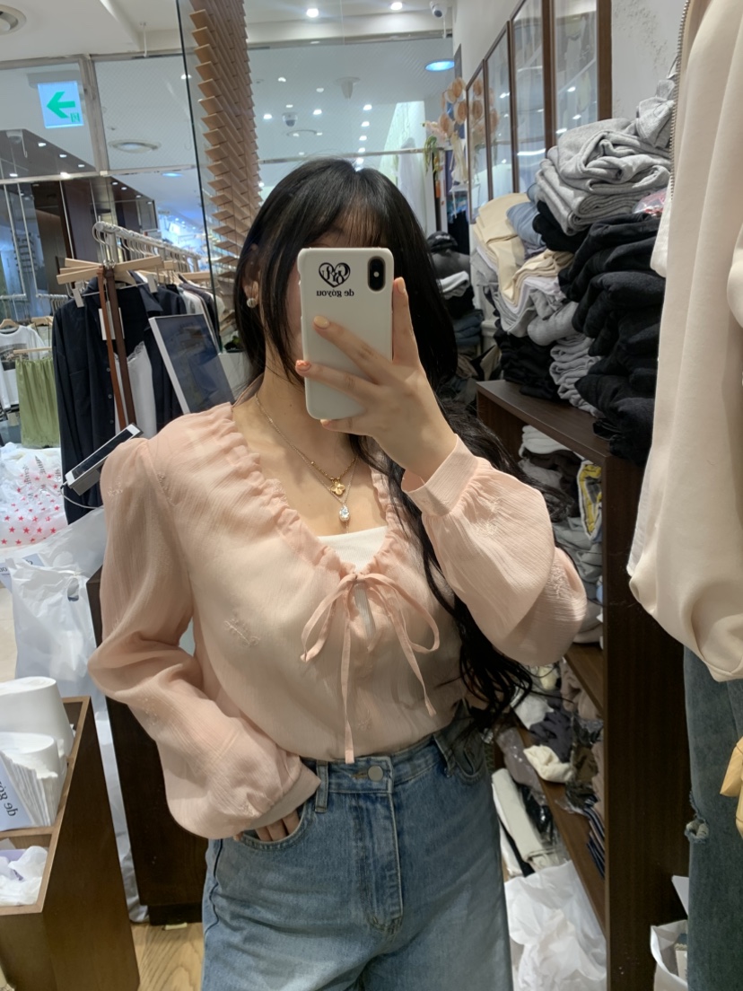 DE GO YOU韓國直郵實拍女裝新品休閑26春夏推薦襯衫蕾絲衫DE GO YOU襯衫/蕾絲衫