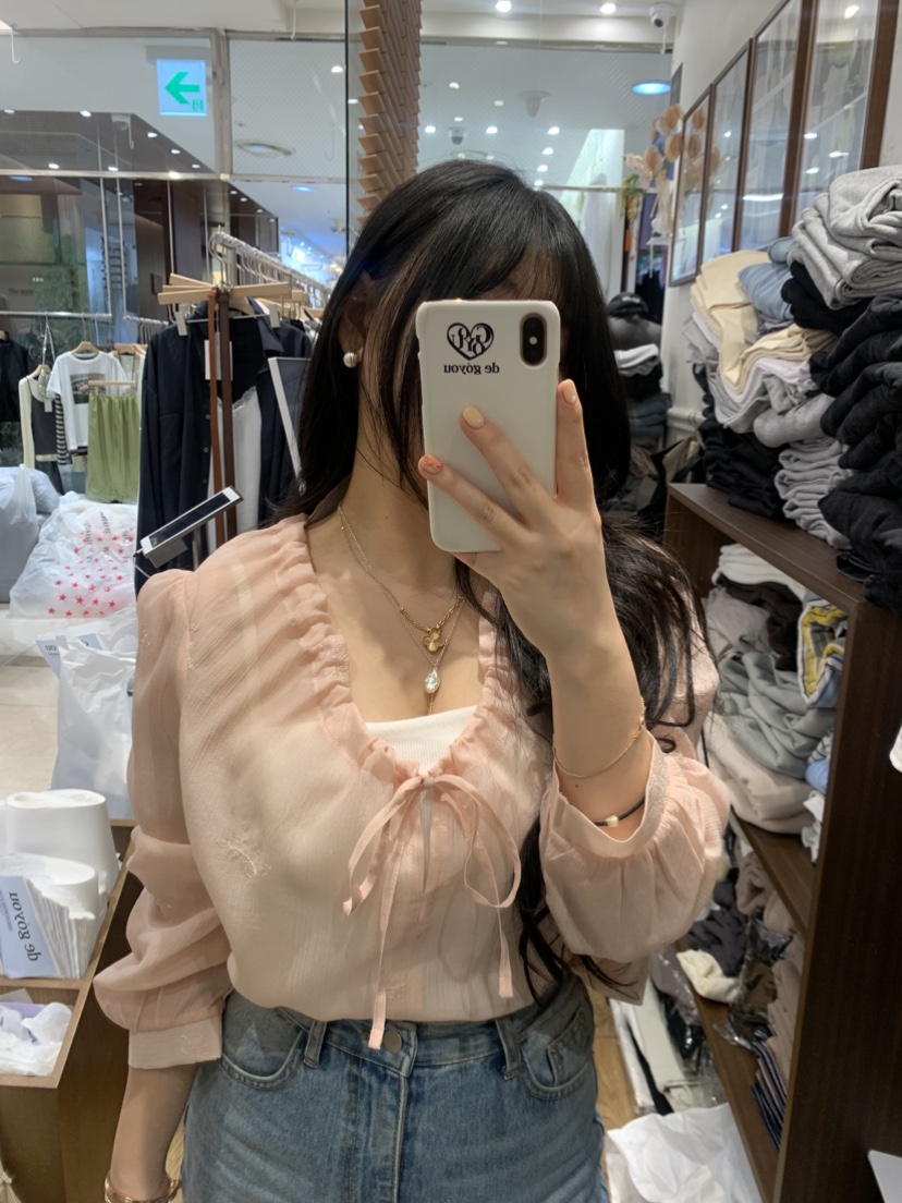 DE GO YOU韓國直郵實拍女裝新品休閑26春夏推薦襯衫蕾絲衫DE GO YOU襯衫/蕾絲衫