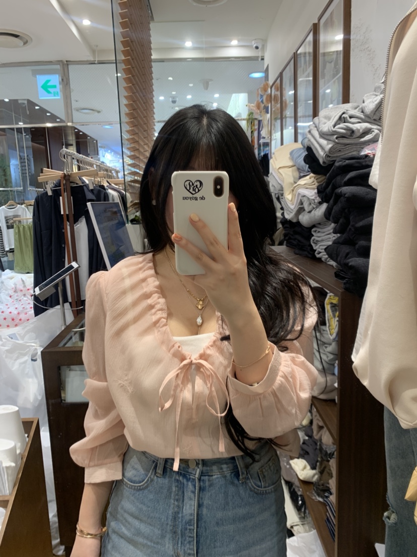 DE GO YOU韓國直郵實拍女裝新品休閑26春夏推薦襯衫蕾絲衫DE GO YOU襯衫/蕾絲衫