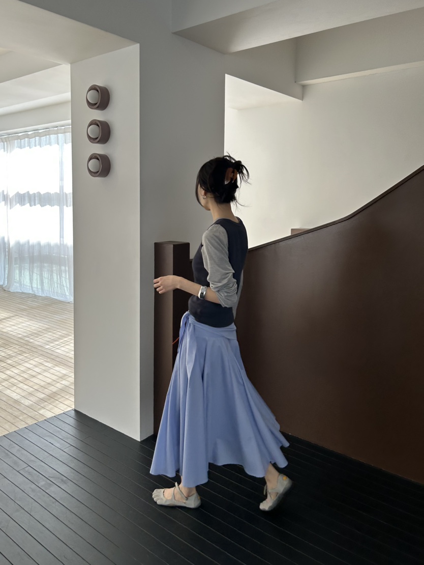 ME MO韓國直郵女裝新品推薦職業26春夏人氣休閑長裙裹身裙ME MO長裙