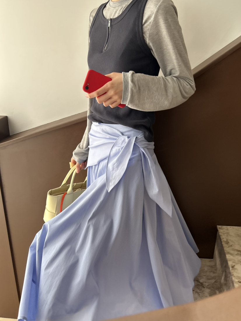 ME MO韓國直郵女裝新品推薦職業26春夏人氣休閑長裙裹身裙ME MO長裙