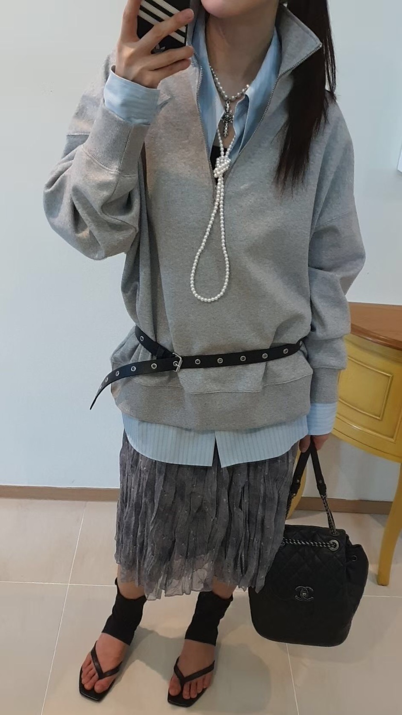 GENTLE B/LOVENTINA韓國代購女士新款推薦衛衣拉鏈高領GENTLE B/LOVENTINA衛衣