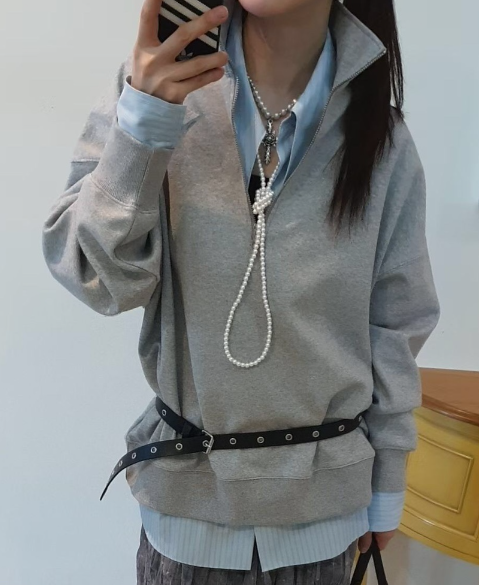 GENTLE B/LOVENTINA韓國代購女士新款推薦衛衣拉鏈高領GENTLE B/LOVENTINA衛衣圖色2