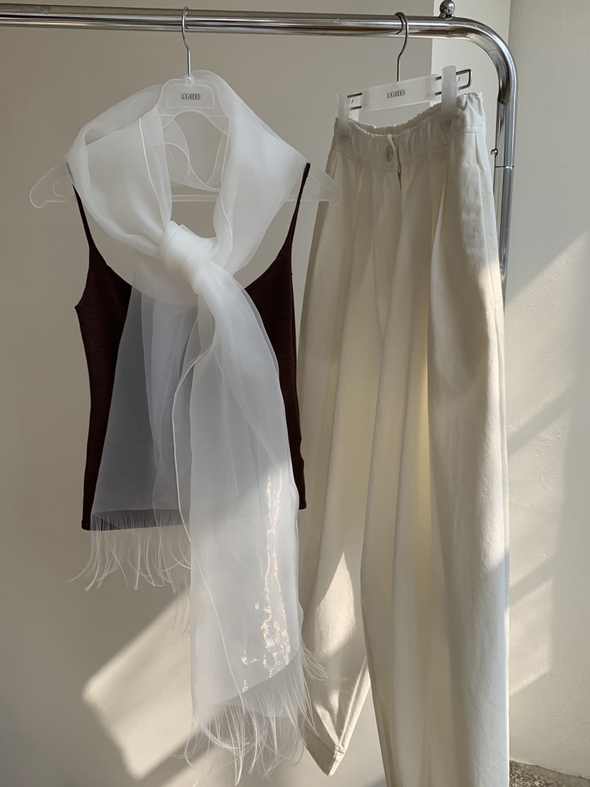 LOGARDEN韓國東大門直郵女士新品職業26春夏圍巾披肩透明LO GARDEN圍巾/披肩