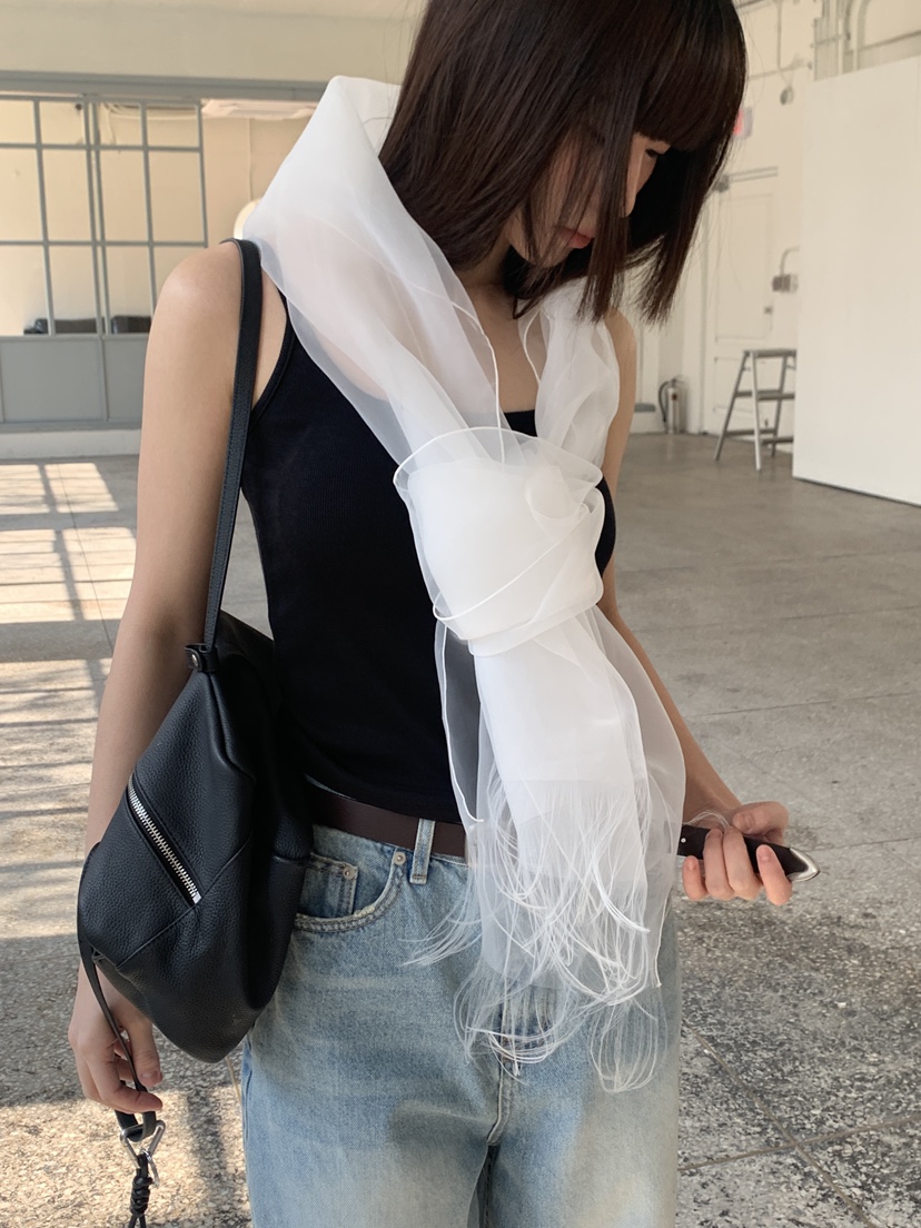 LOGARDEN韓國東大門直郵女士新品職業26春夏圍巾披肩透明LO GARDEN圍巾/披肩