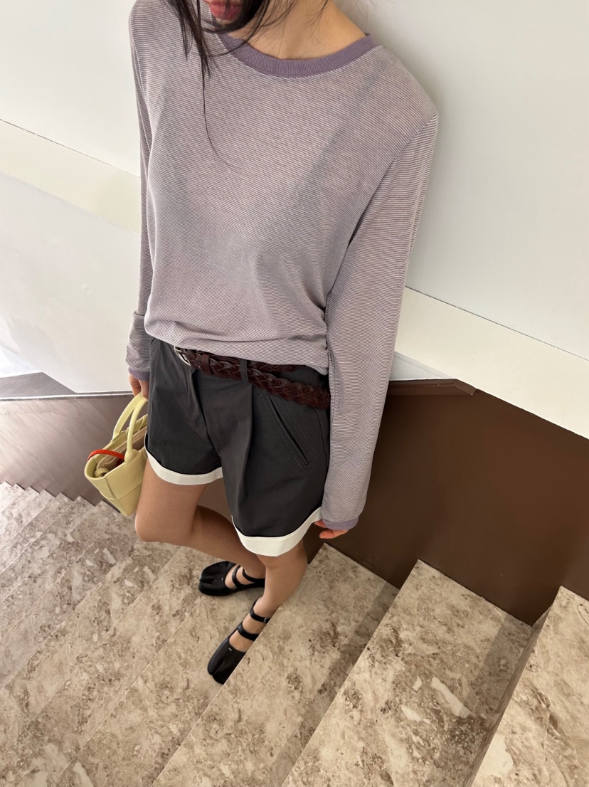 ME MO韓國直郵實拍女士新款推薦26春夏人氣職業休閑長袖T恤ME MO長袖T恤