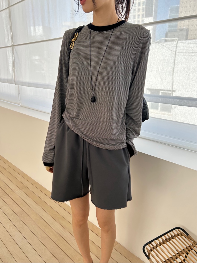 ME MO韓國直郵實拍女士新款推薦26春夏人氣職業休閑長袖T恤ME MO長袖T恤