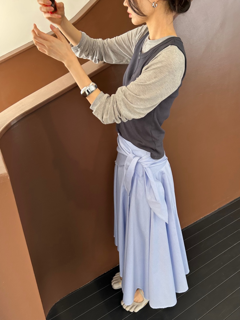 ME MO韓國直郵實拍女士新款推薦26春夏人氣職業休閑長袖T恤ME MO長袖T恤