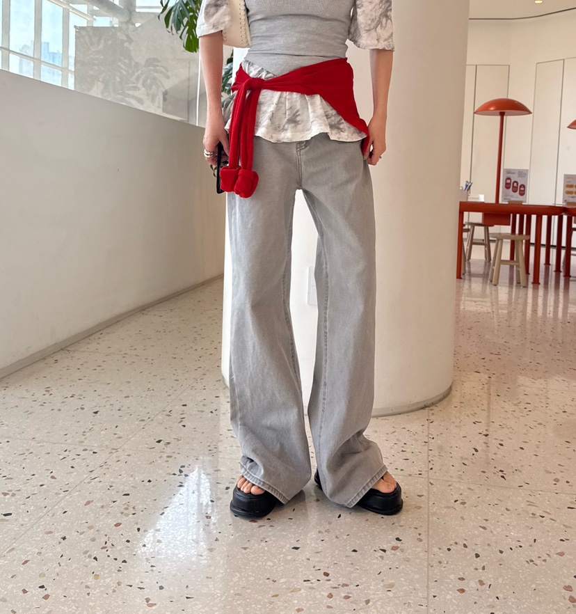 DENVER韓國代購女裝新品人氣休閑熱賣時尚26春夏牛仔褲紐扣DENVER牛仔褲