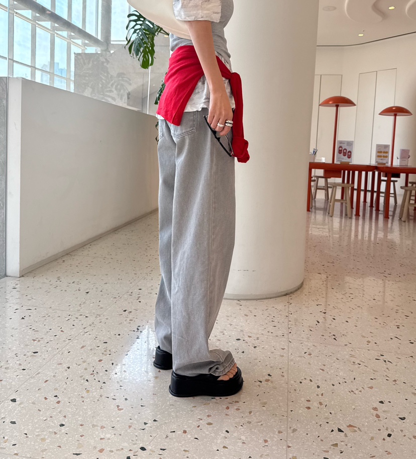 DENVER韓國代購女裝新品人氣休閑熱賣時尚26春夏牛仔褲紐扣DENVER牛仔褲