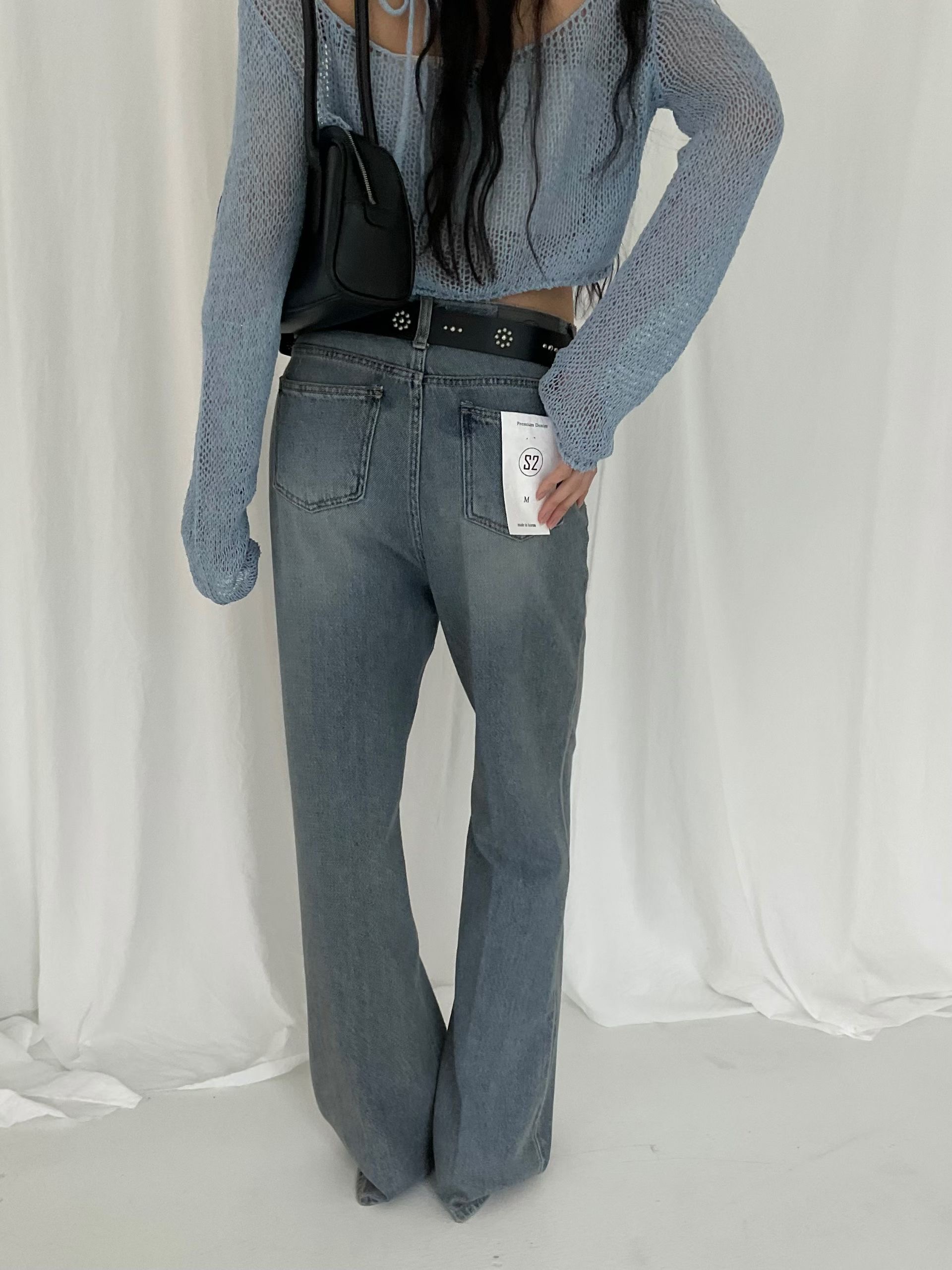 s.2.0韓國東大門直郵女士新款休閑時尚26春夏職業牛仔褲s.2.0牛仔褲