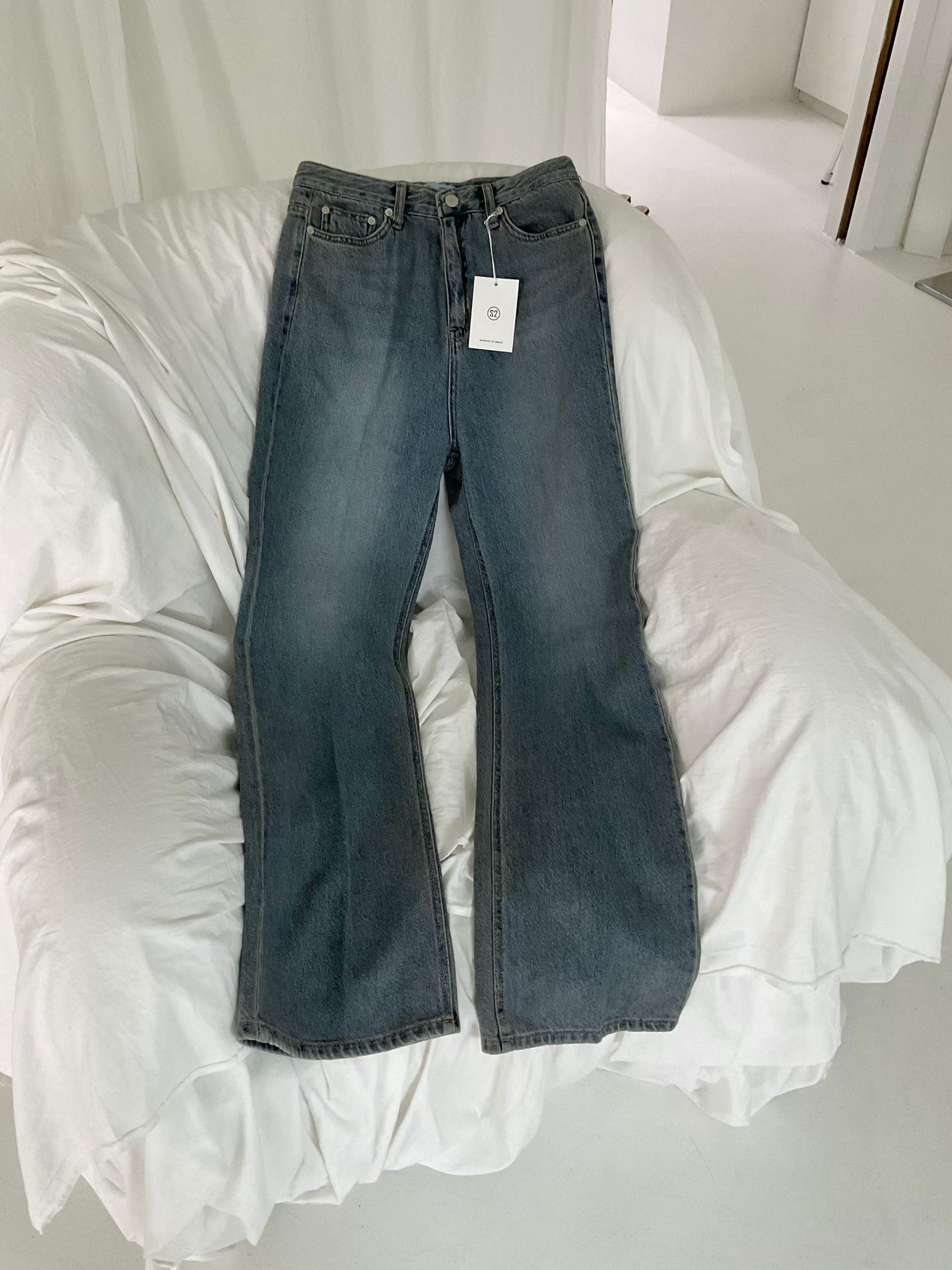 s.2.0韓國東大門直郵女士新款休閑時尚26春夏職業牛仔褲s.2.0牛仔褲圖色1