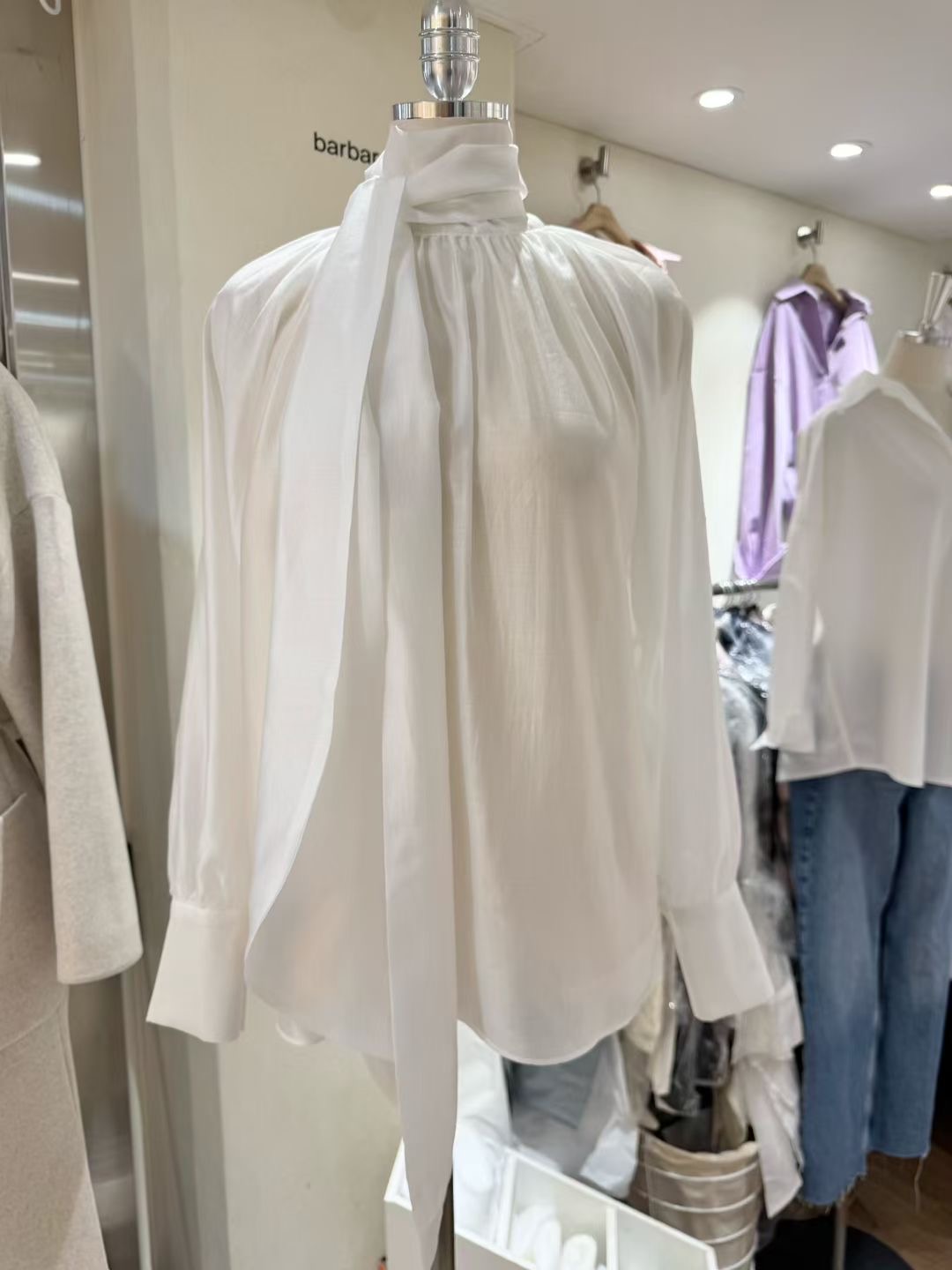 BARBARA GIRL韓國直郵實拍女裝新款職業襯衫蕾絲衫天絲系帶BARBARA GIRL襯衫/蕾絲衫圖色3