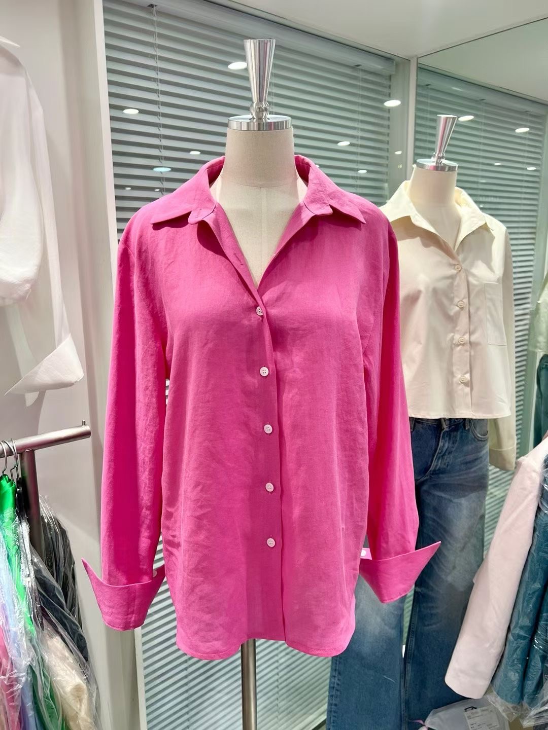 BARBARA GIRL韓國東大門直郵女士新品時尚襯衫蕾絲衫亞麻BARBARA GIRL襯衫/蕾絲衫圖色2